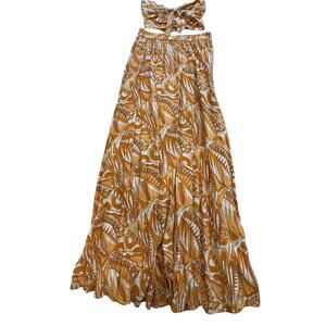 Bond 73 women's 2 Piece Orange Abstract Skirt & Tube Medium